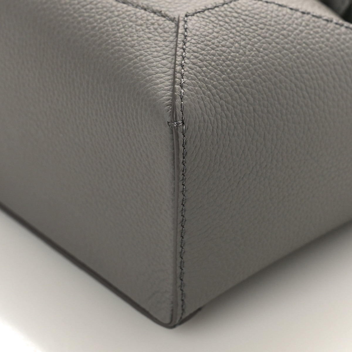 Soft Grained Calfskin Mini Puzzle Edge Bag Gunmetal