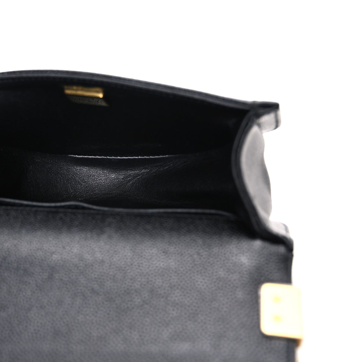 Caviar Quilted Small Boy Messenger Bag Black
