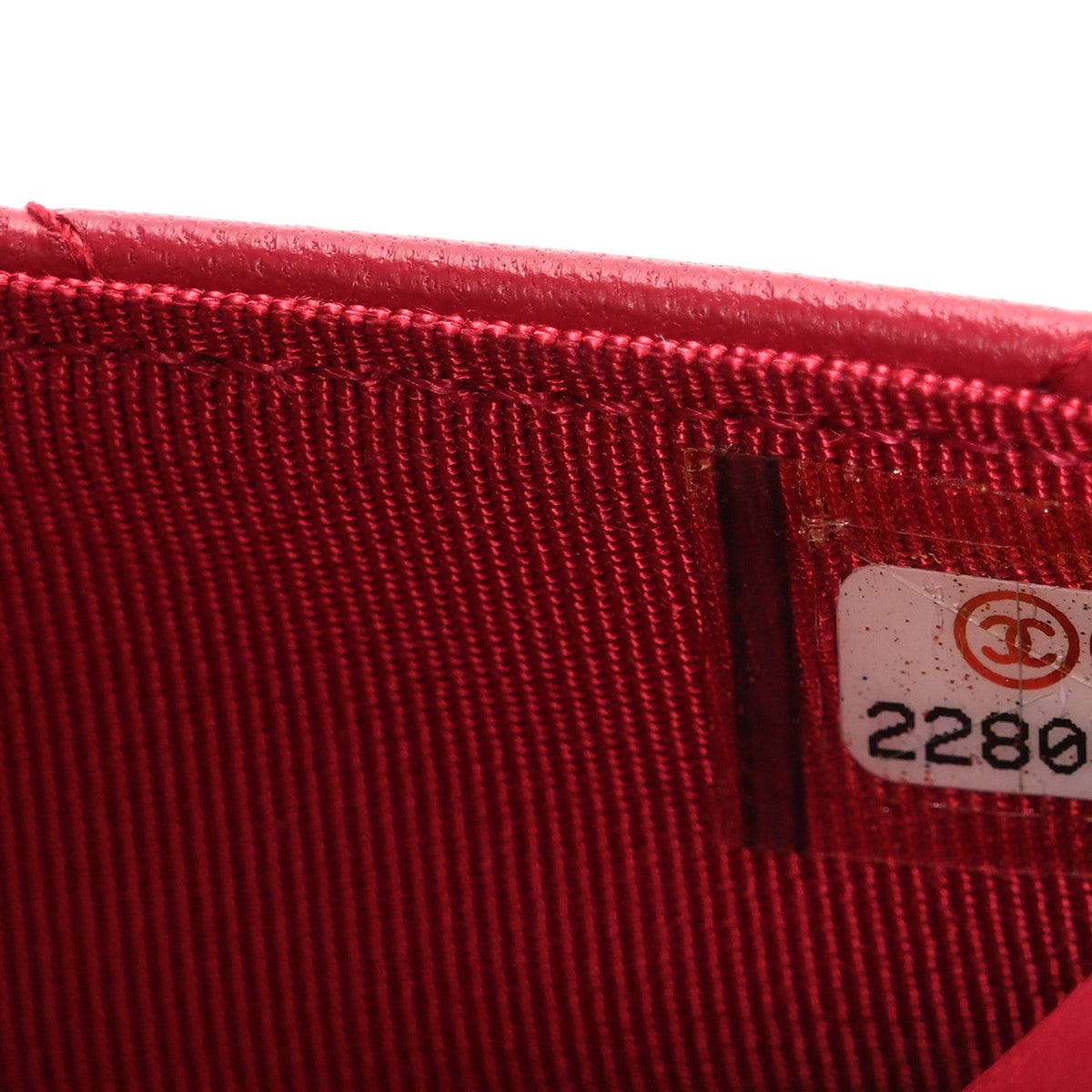 Lambskin Quilted Wallet On Chain WOC Dark Pink