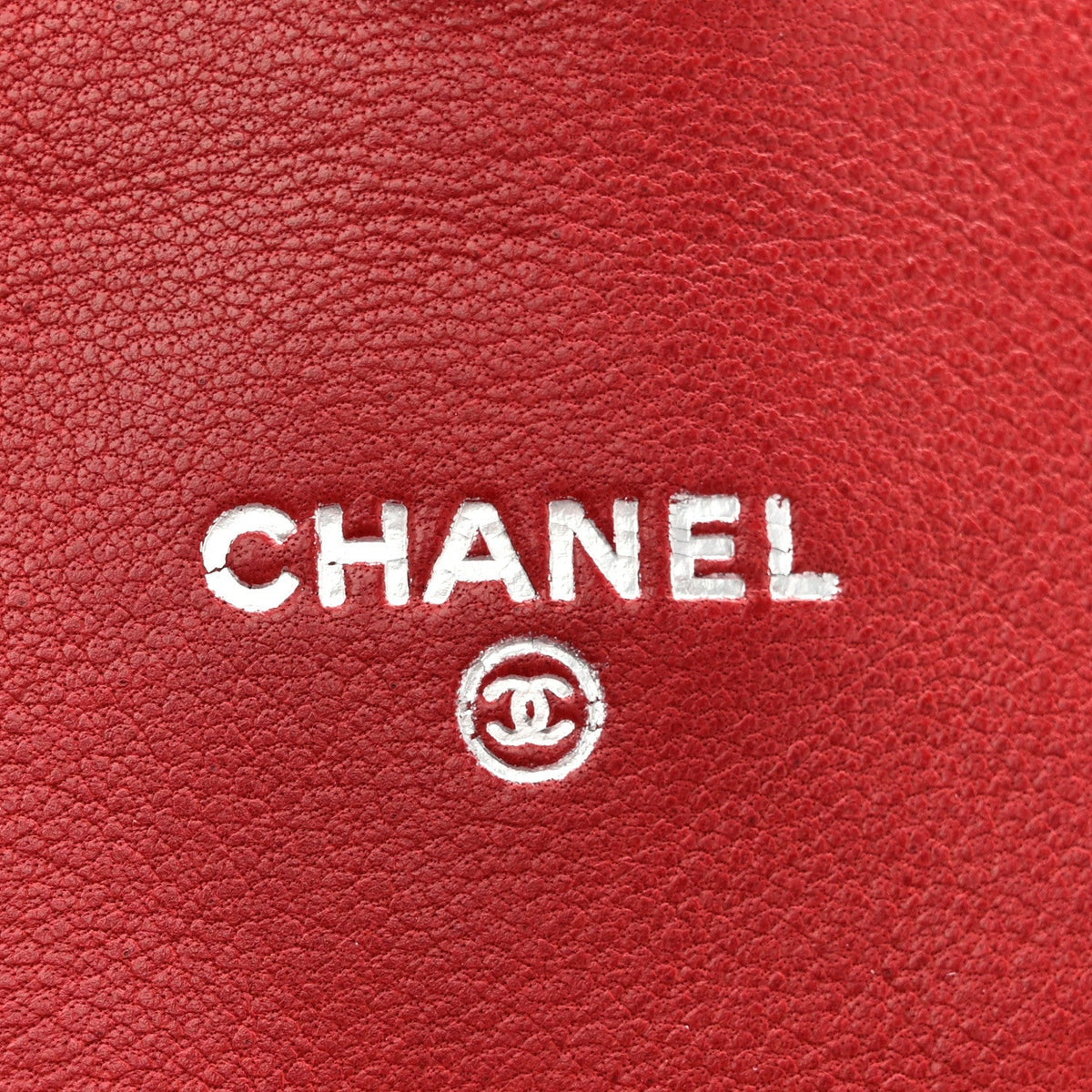 Lambskin Half Moon Wallet On Chain WOC Red