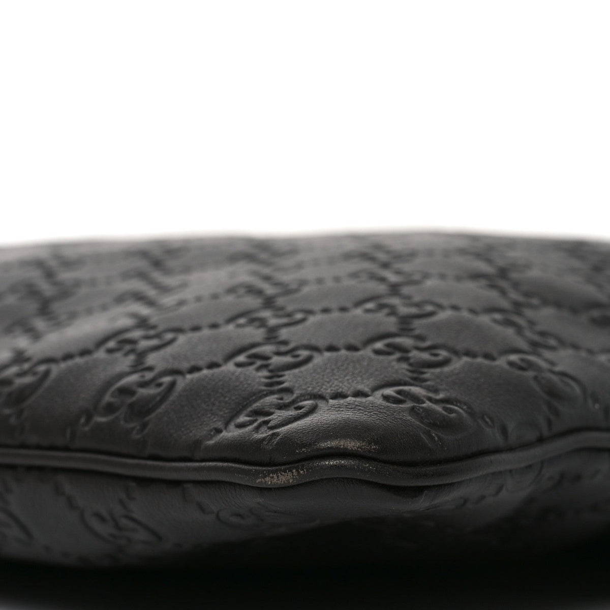 Guccissima Medium Flat Messenger Bag Black