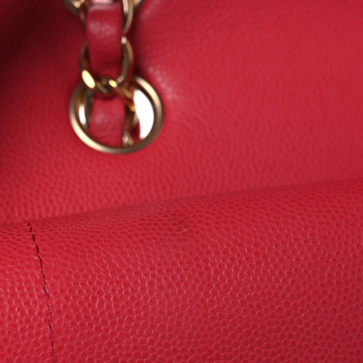 Caviar Quilted Medium Double Flap Dark Pink