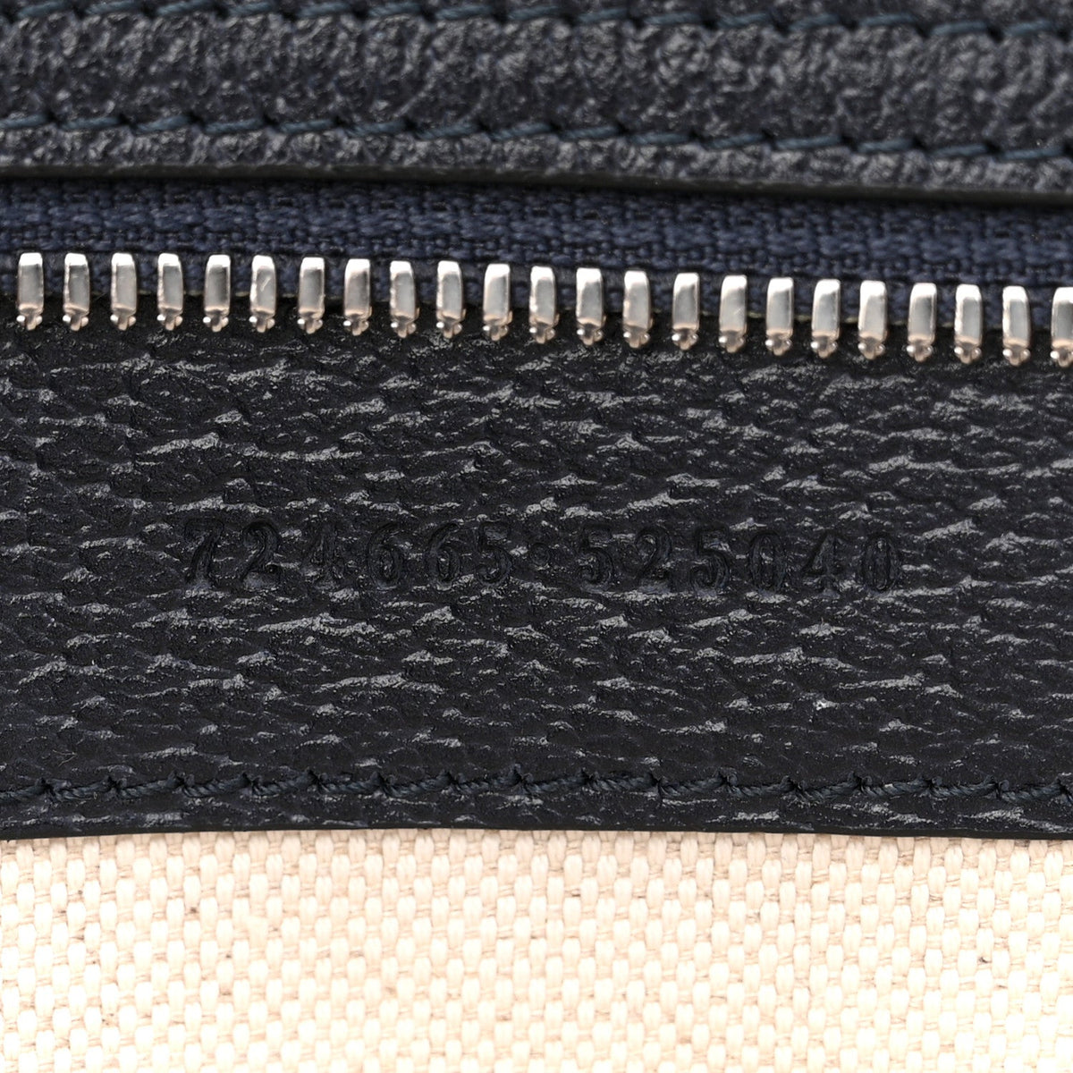GG Supreme Monogram Textured Dollar Calfskin Large Ophidia Tote Bag Black Blue