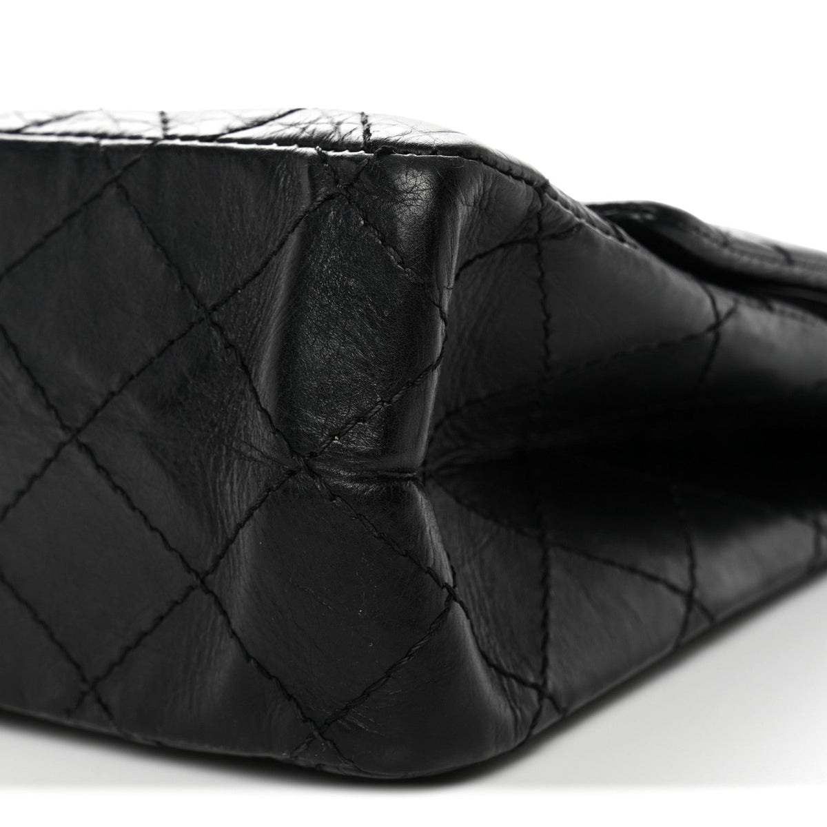 Aged Calfskin Quilted 2.55 Reissue 226 Flap Black