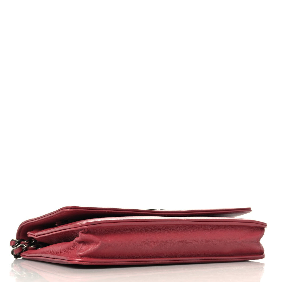 Calfskin Quilted Boy Wallet On Chain WOC Pink