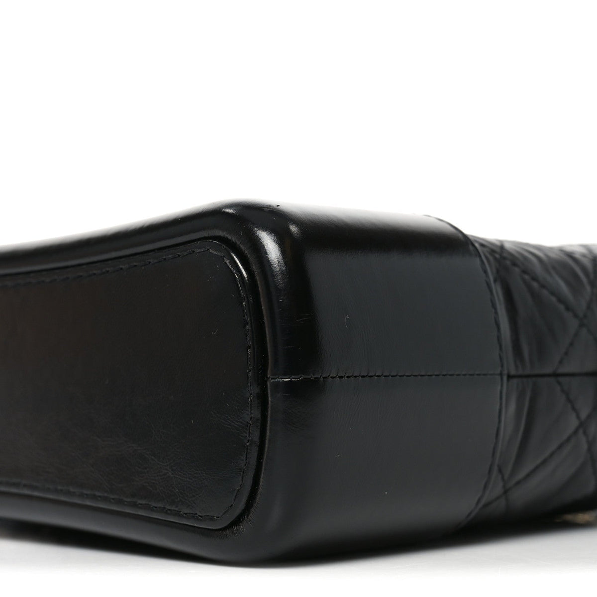 Aged Calfskin Quilted New Medium Gabrielle Hobo Black