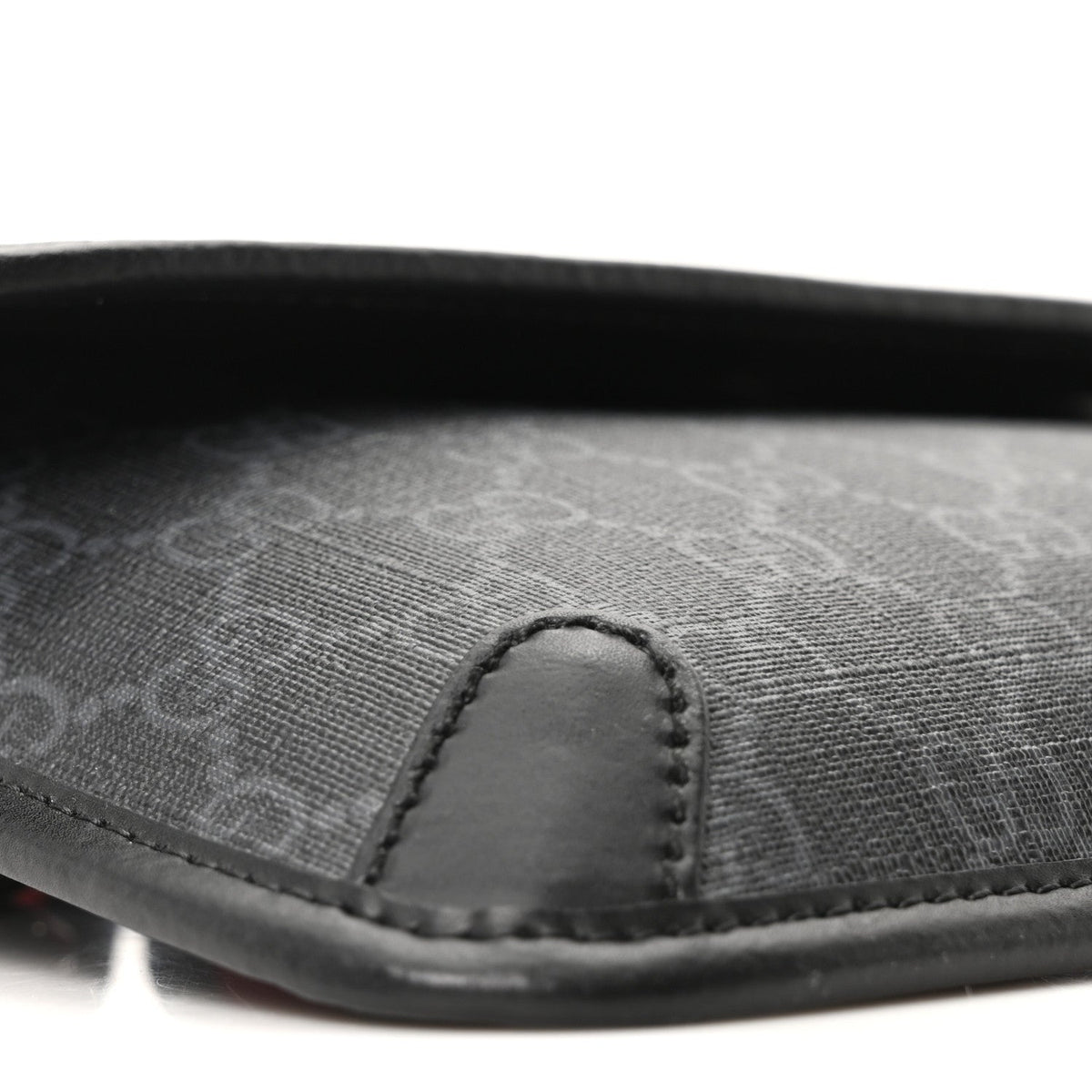 GG Supreme Monogram Web Slim Belt Bag Black Grey