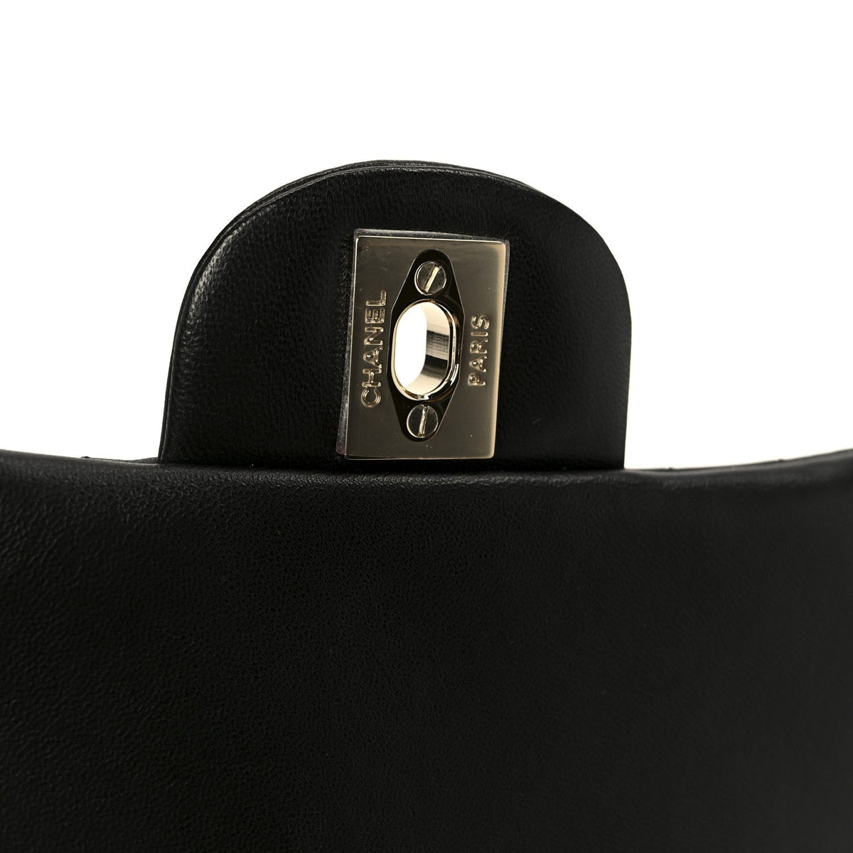 Lambskin Chevron Quilted Mini Square Flap Black