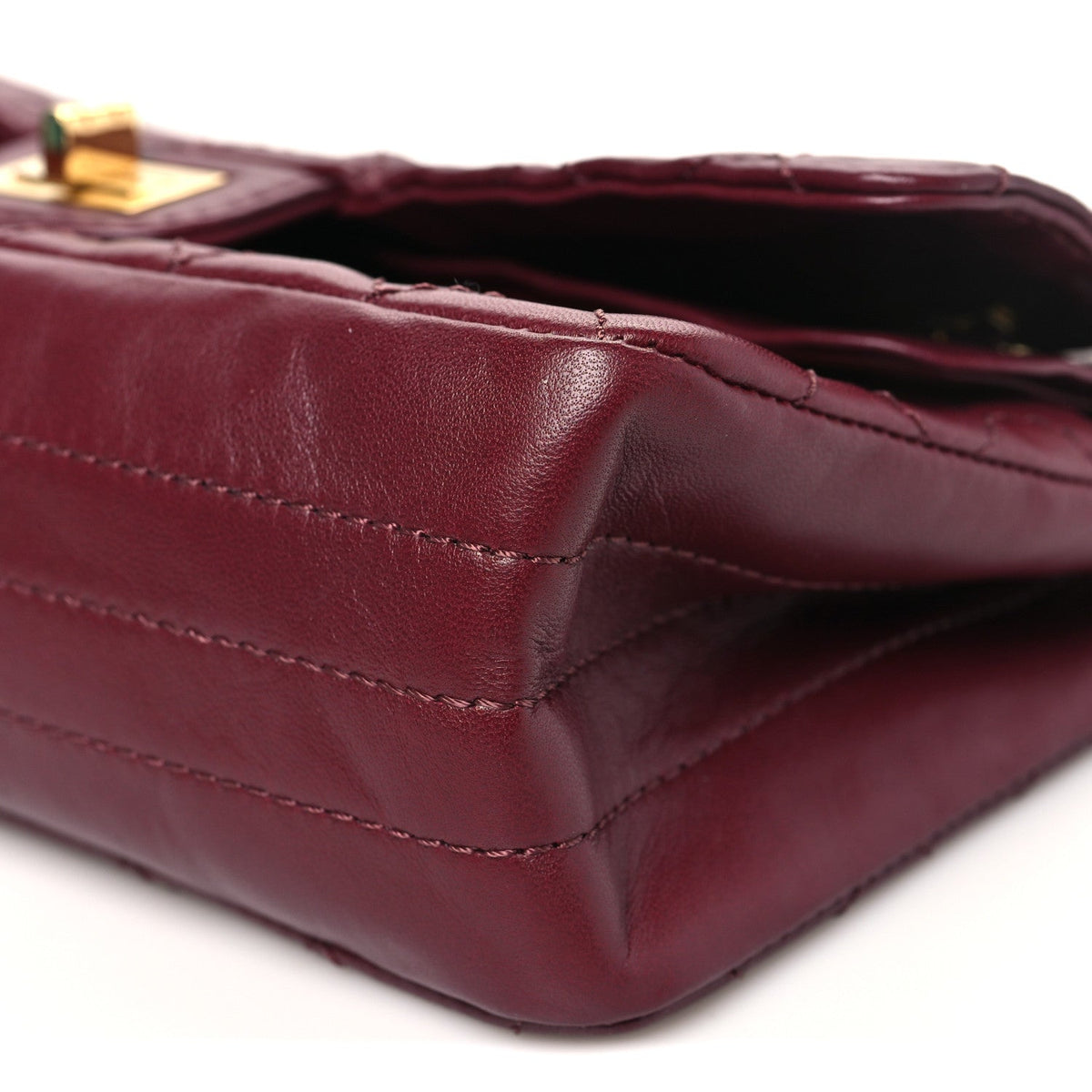 Lambskin Quilted Crush 2.55 Reissue 225 Flap Dark Burgundy