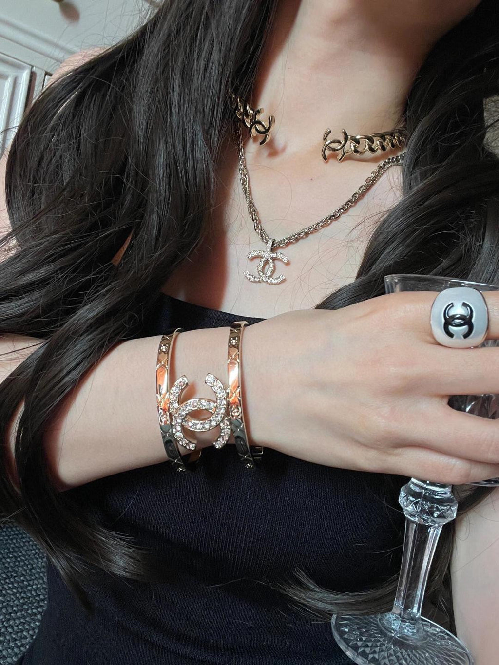 Chanel Logo Bangle