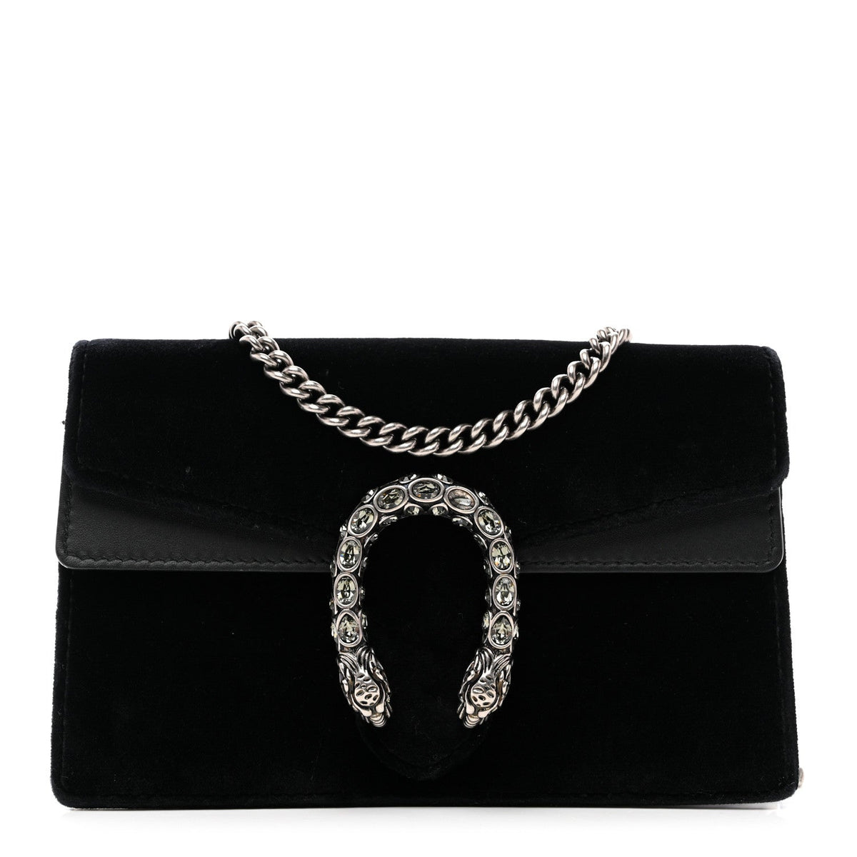 Suede Super Mini Dionysus Shoulder Bag Black