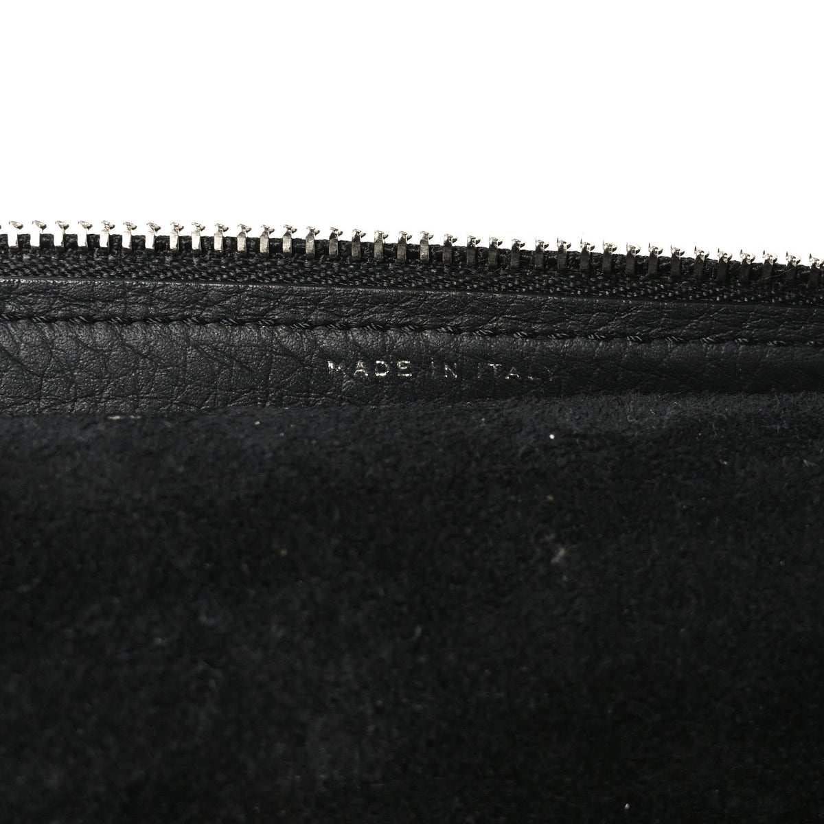 Grained Calfskin Large Slouchy Banana Bag Black