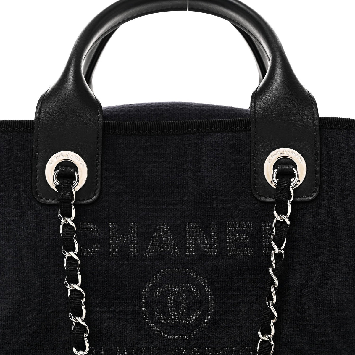 Mixed Fibers Small Deauville Bowling Bag Navy Blue