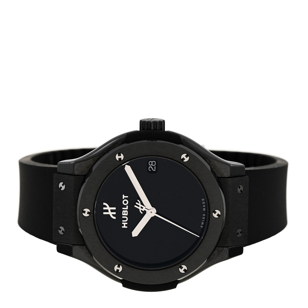 Ceramic Rubber 33mm Classic Fusion Black Magic Quartz Watch Black 581.CX.1270.RX.MDM