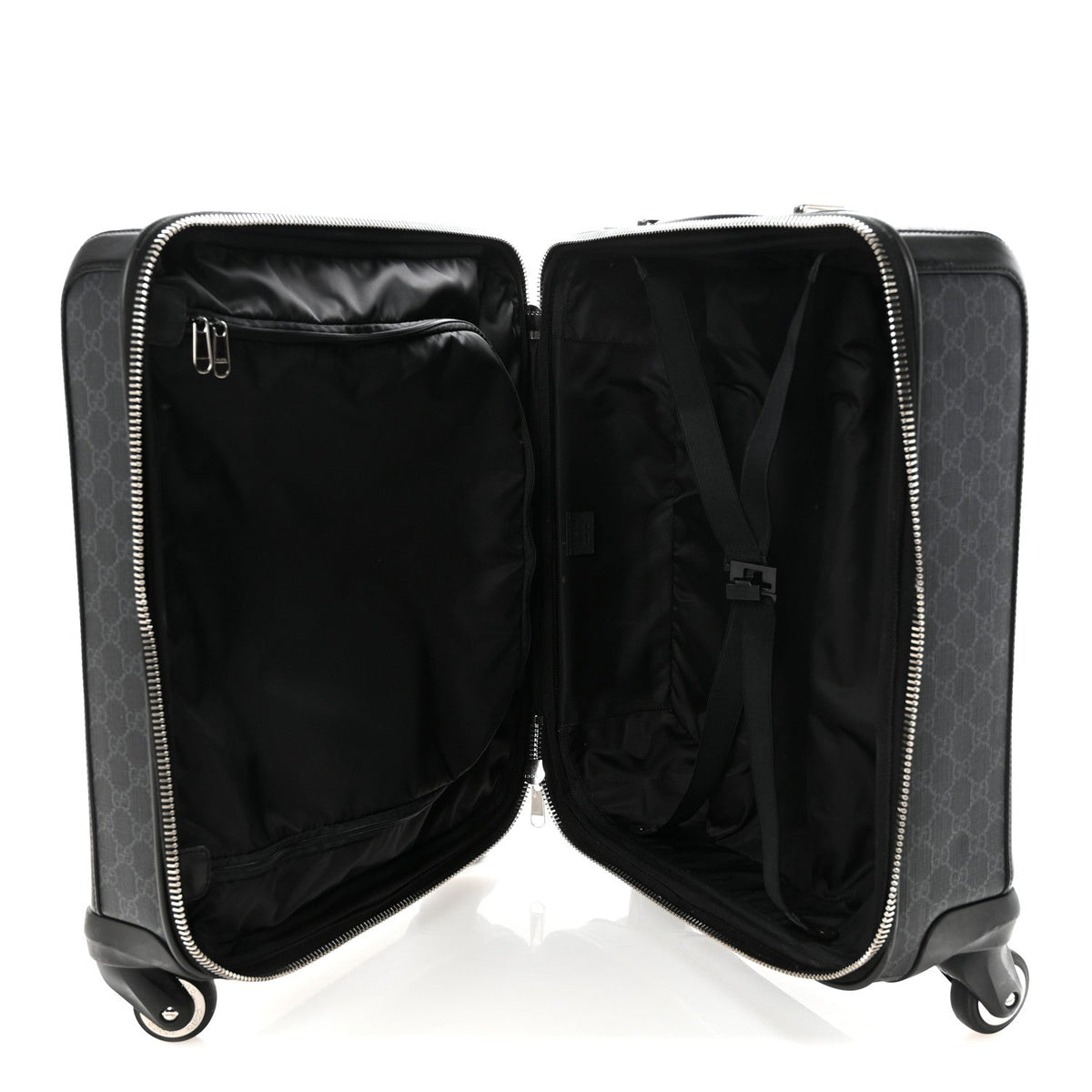 GG Supreme Monogram Gran Turismo Suitcase Black Grey