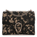 GG Supreme Monogram Arabesque Medium Dionysus Shoulder Bag Black