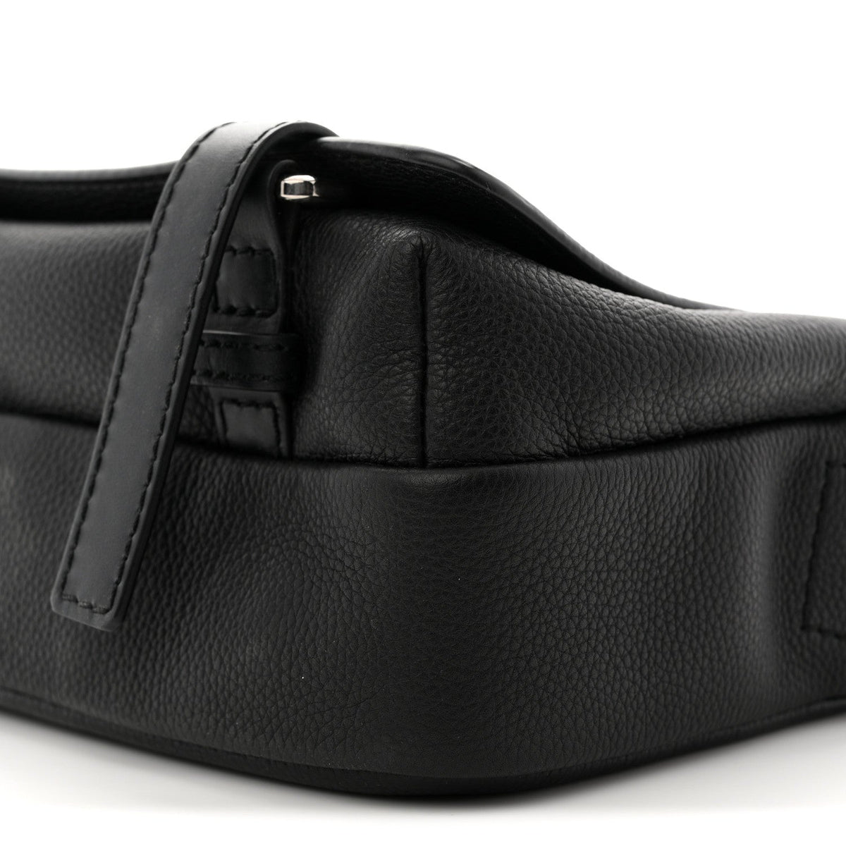 Soft Grained Calfskin XS Military Messenger Bag Black