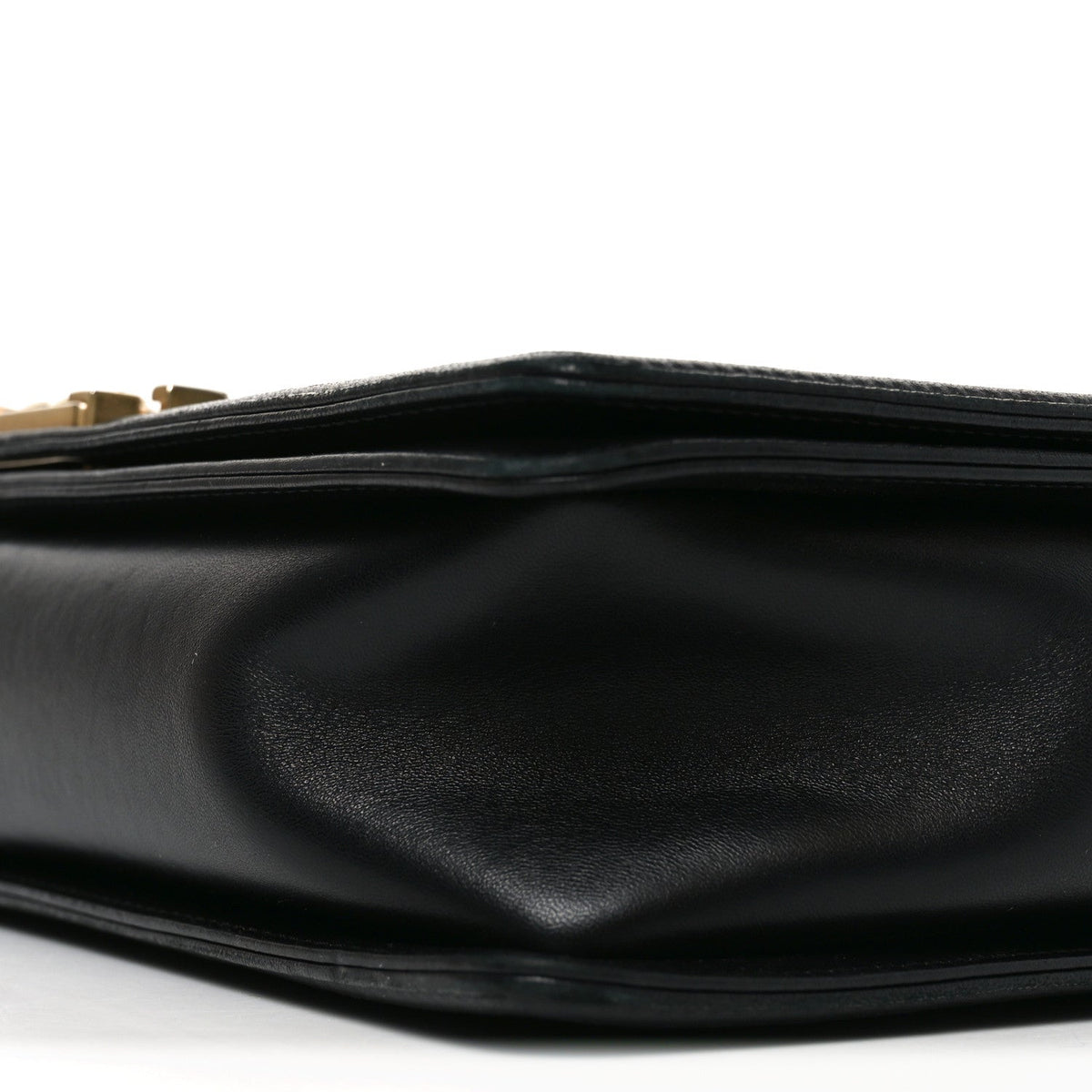 Lambskin Quilted Large Boy Flap Black
