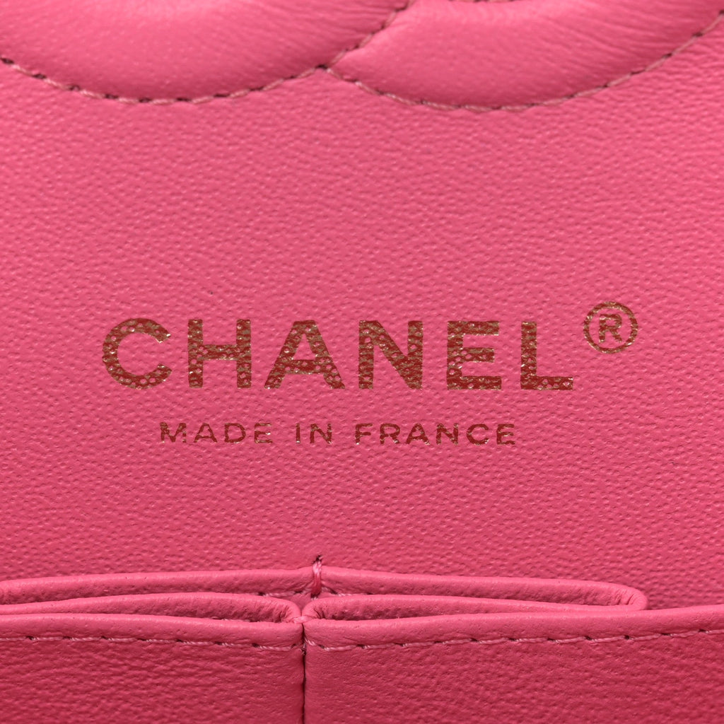 Caviar Quilted Small Double Flap Pink