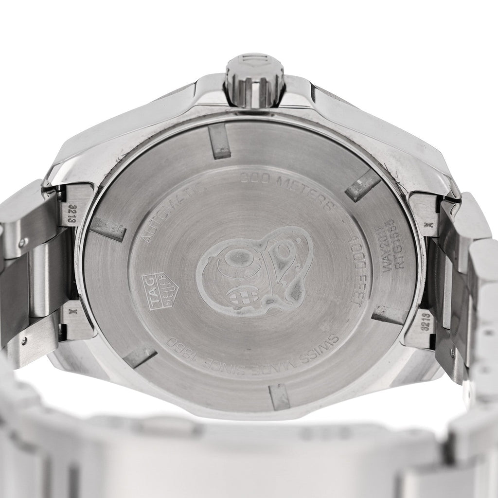 Stainless Steel 43mm Aquaracer 300M Automatic Watch Black WAY201F