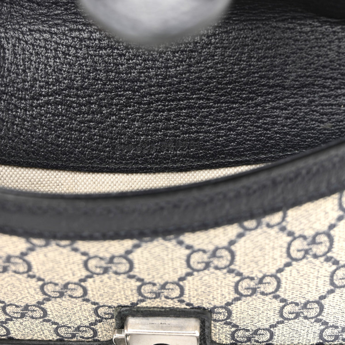 GG Supreme Monogram Textured Dollar Calfskin Small Rectangular Dionysus Shoulder Bag Beige Blue