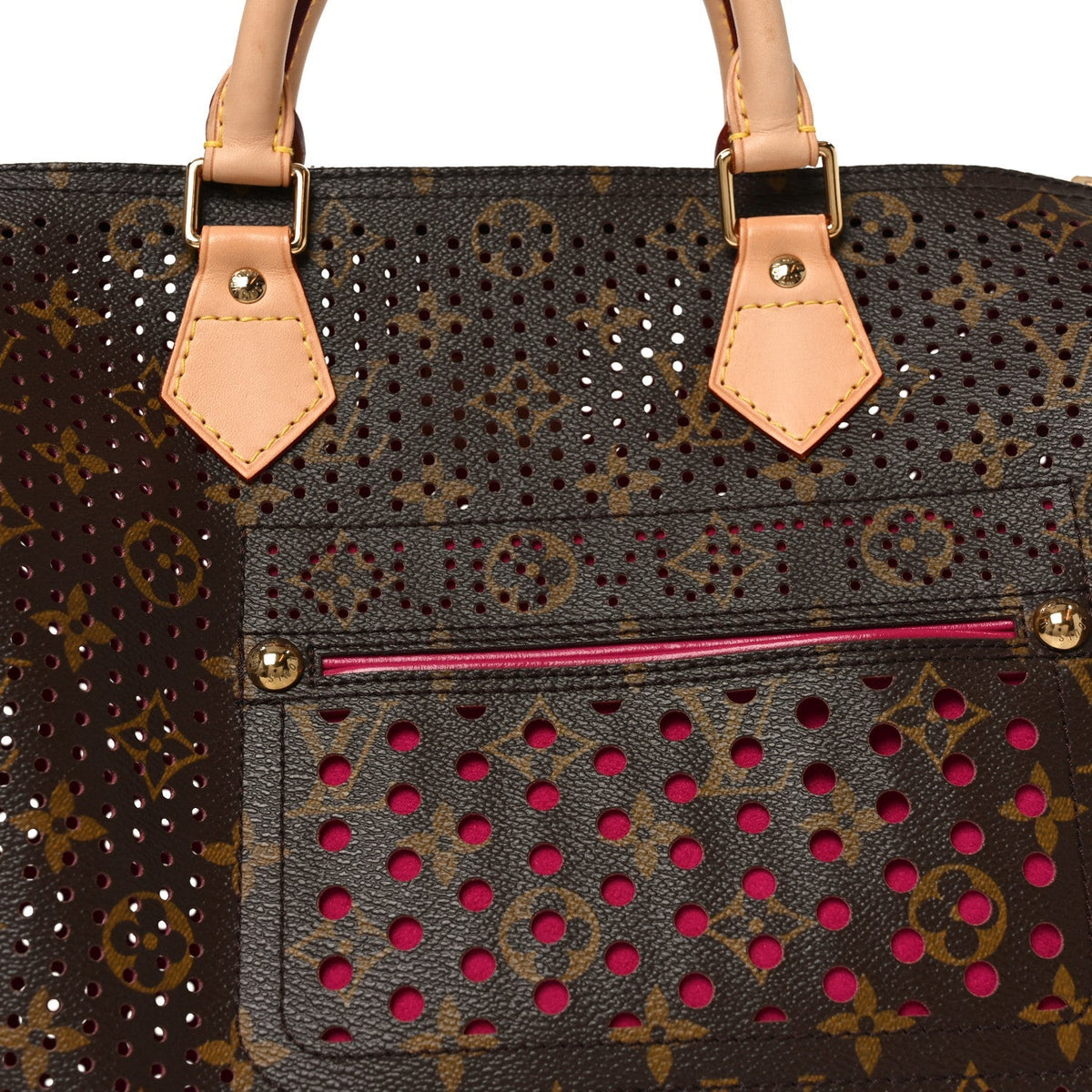Monogram Perforated Speedy 30 Fuchsia