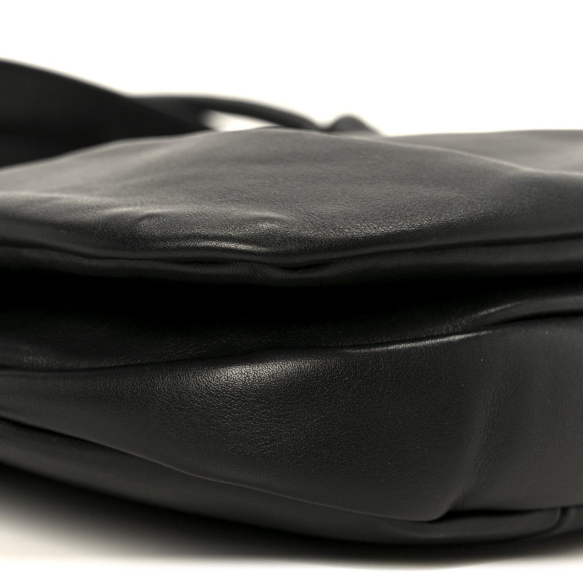 Shiny Nappa Calfskin Paseo Satchel Black