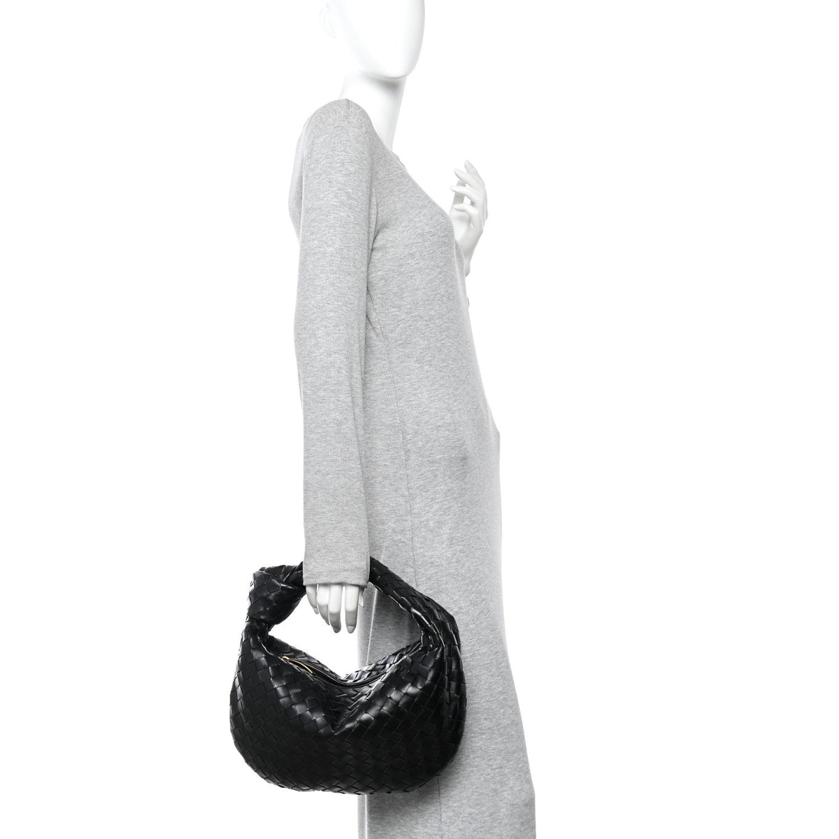 Nappa Intrecciato Teen Jodie Hobo Black