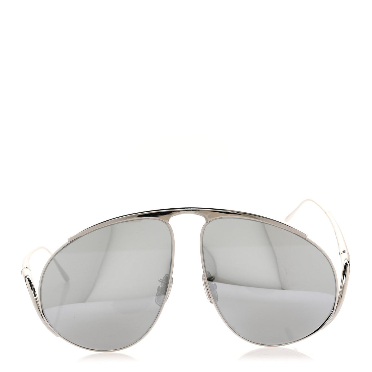 Metal Hillock Aviator Oversized Sunglasses LW40180U Silver