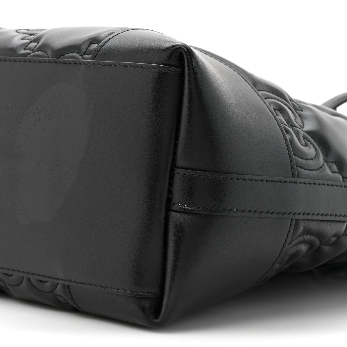 Calfskin GG Matelasse Medium Ophidia Shopping Tote Black
