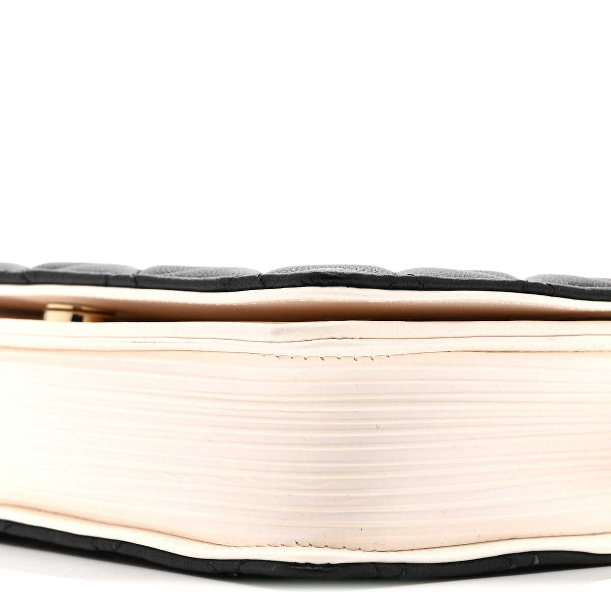Lambskin Quilted Book Wallet On Chain WOC Black