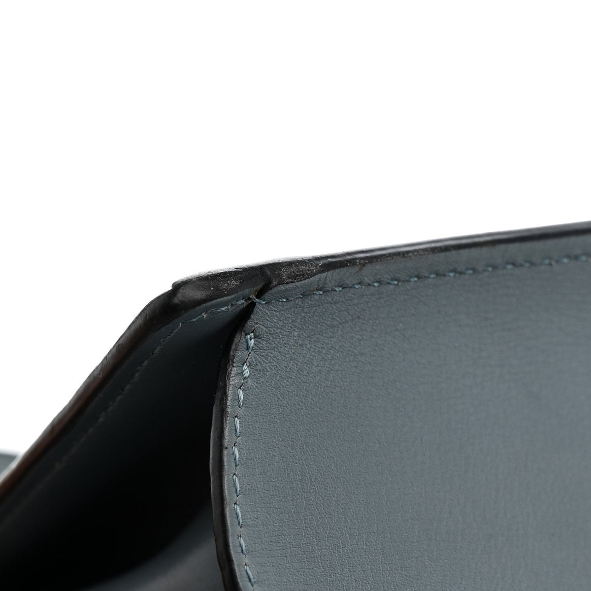 Calfskin Mini Barcelona Shoulder Bag Stone Blue