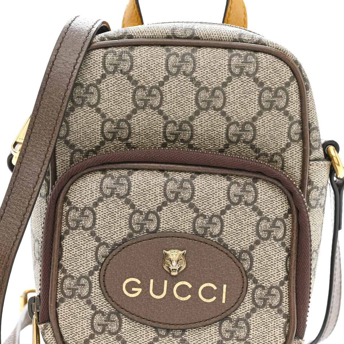 GG Supreme Monogram Mini Neo Vintage Double Zip Messenger Bag Beige New Acero Crop