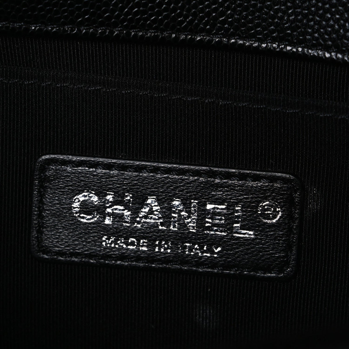 Caviar Quilted Small Boy Flap Black