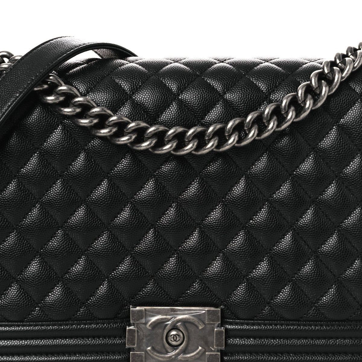 Caviar Quilted New Medium Boy Flap Black