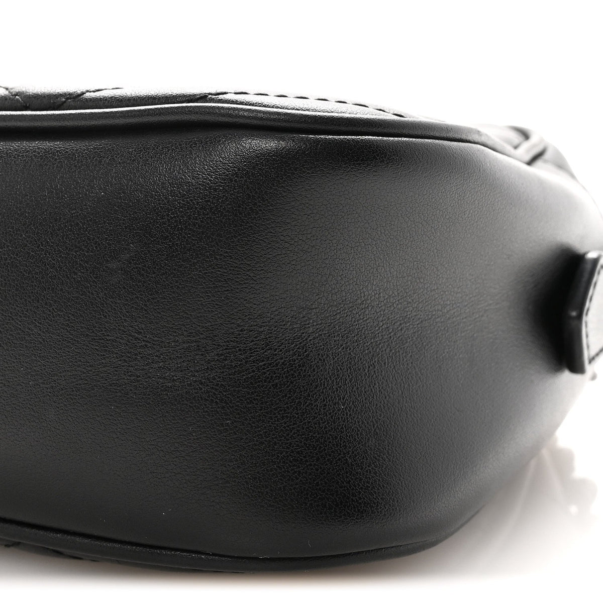 Calfskin Matelasse Monochrome Small GG Marmont Chain Shoulder Bag Black