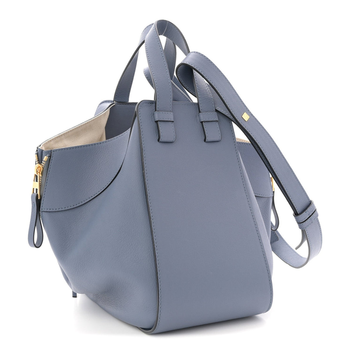 Calfskin Small Hammock Shoulder Bag Atlantic