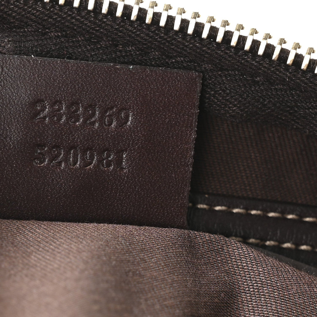 GG Supreme Monogram Belt Bag Dark Brown