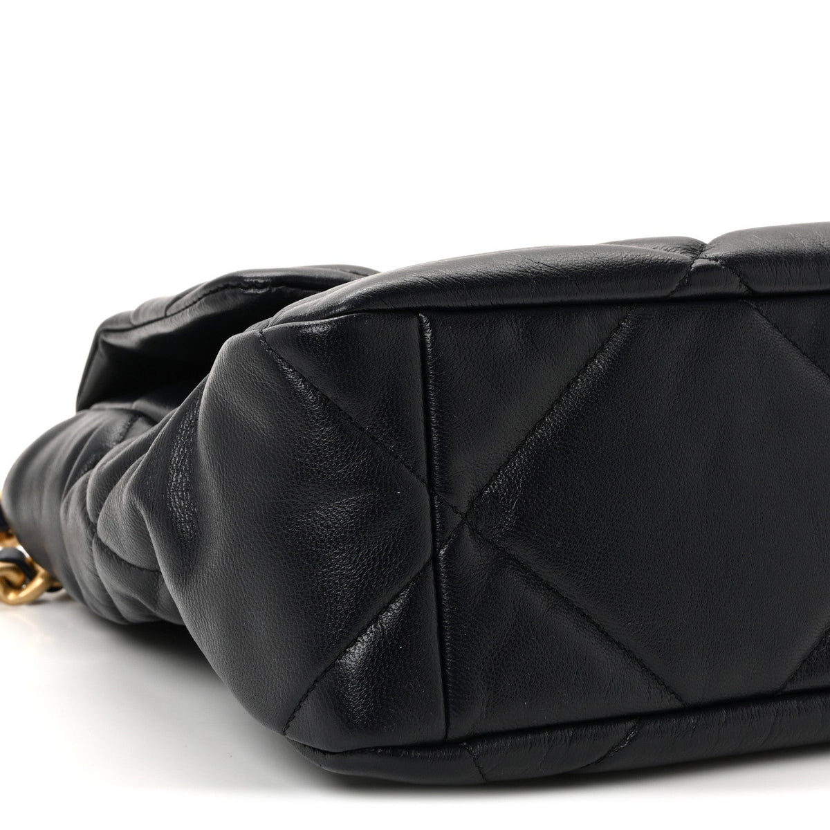 Goatskin Quilted Large Chanel 19 Flap Navy Blue