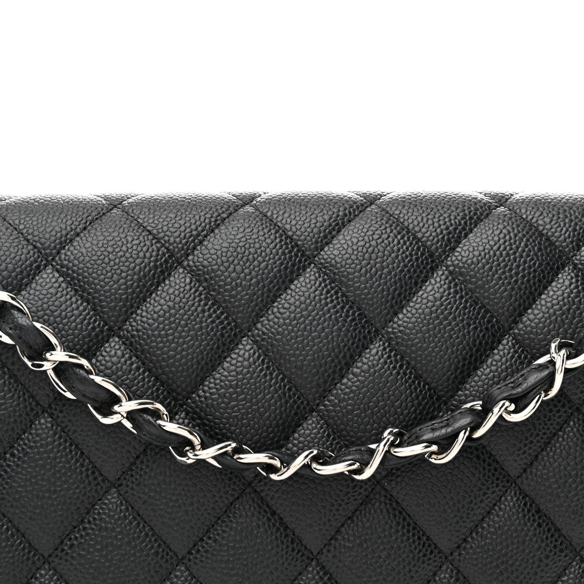 Caviar Quilted Maxi Double Flap Black