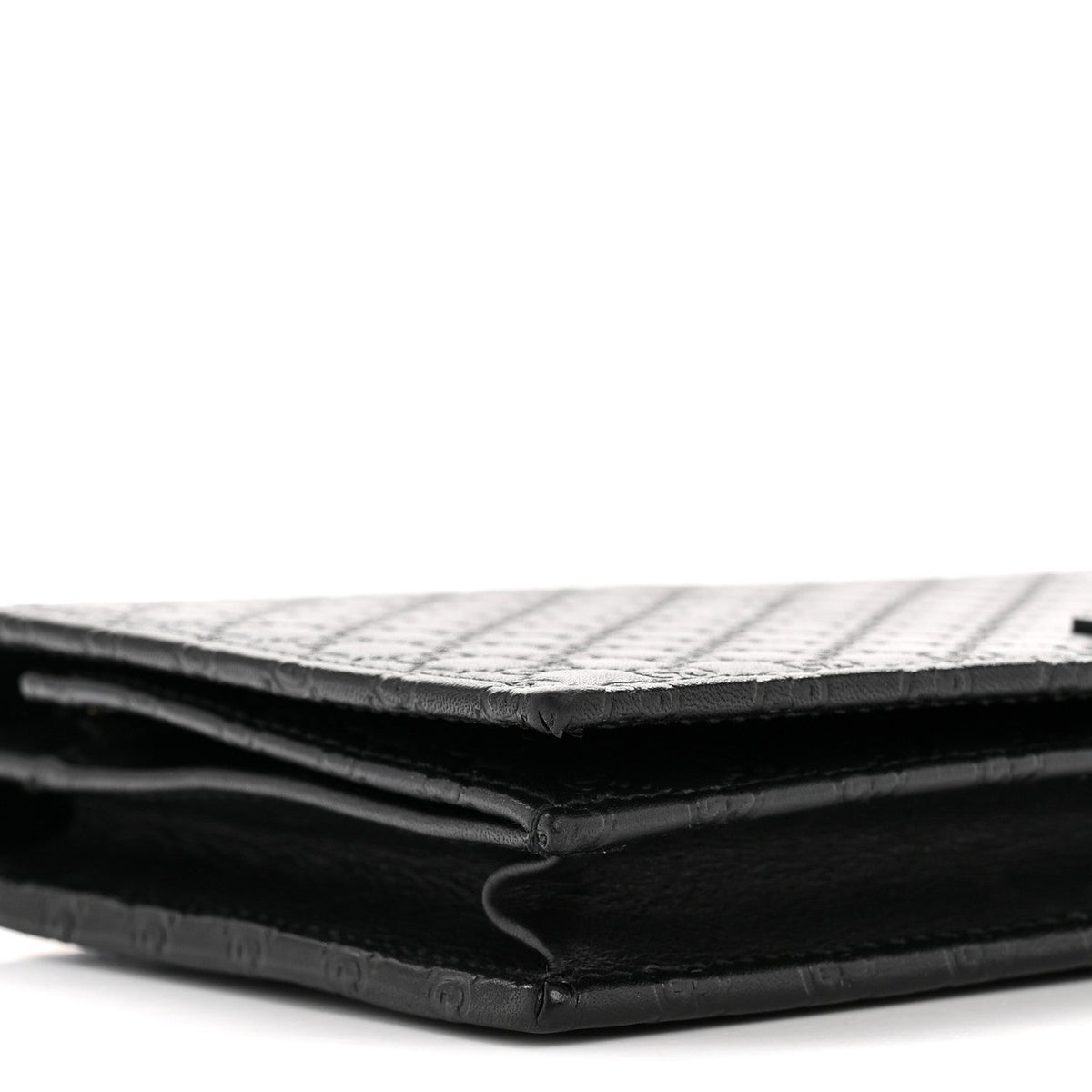 Microguccissima Crossbody Wallet Black