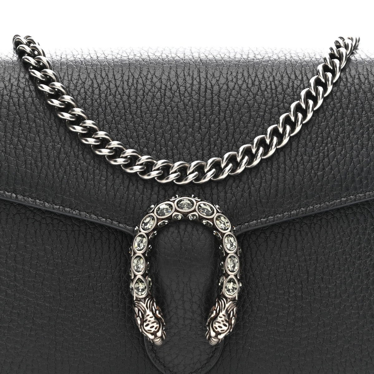 Calfskin Mini Dionysus Chain Wallet Black