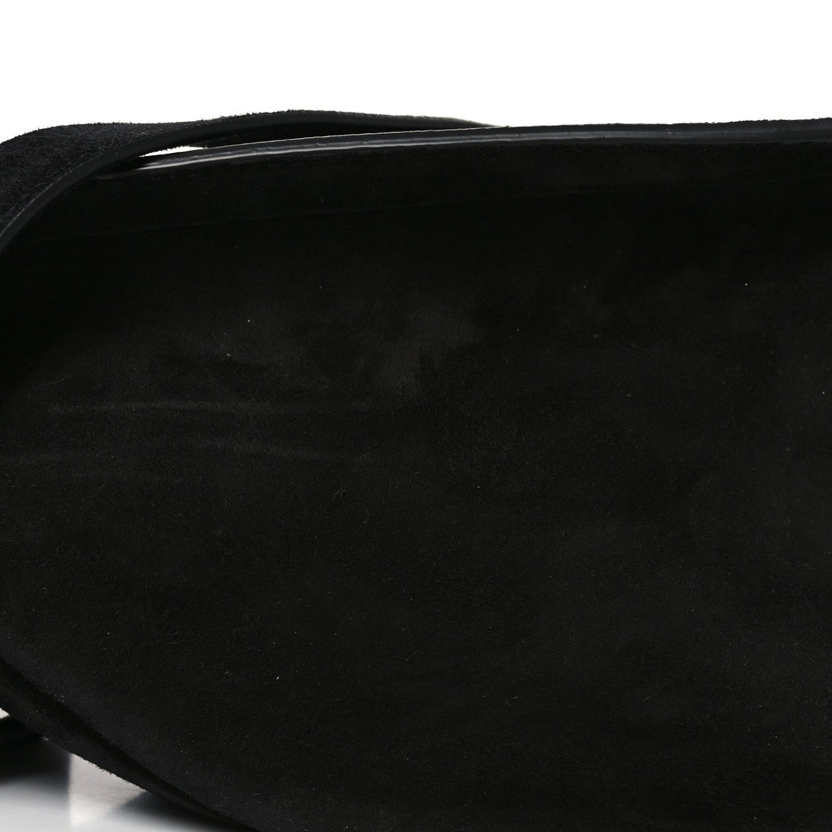 Suede Small Slouchy Banana Bag Black