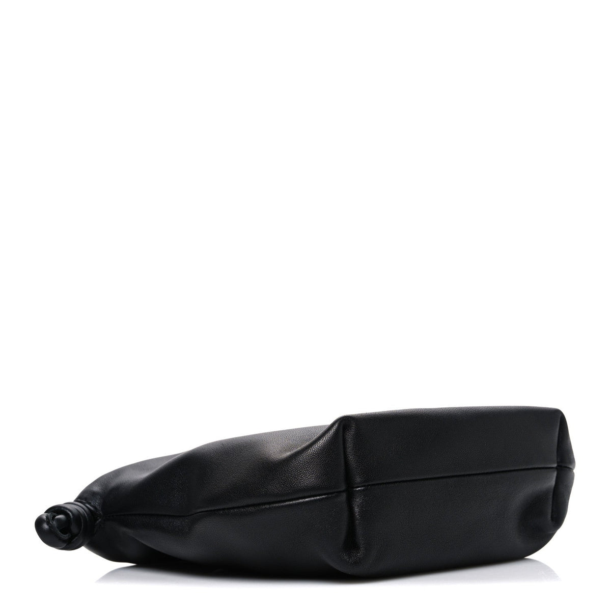 Mellow Nappa Donut Chain Mini Flamenco Knot Clutch Black