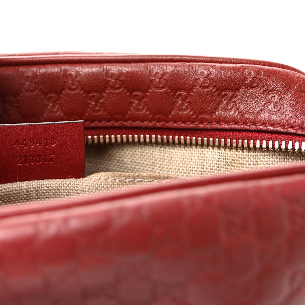 Microguccissima Mini Bree Messenger Bag Red