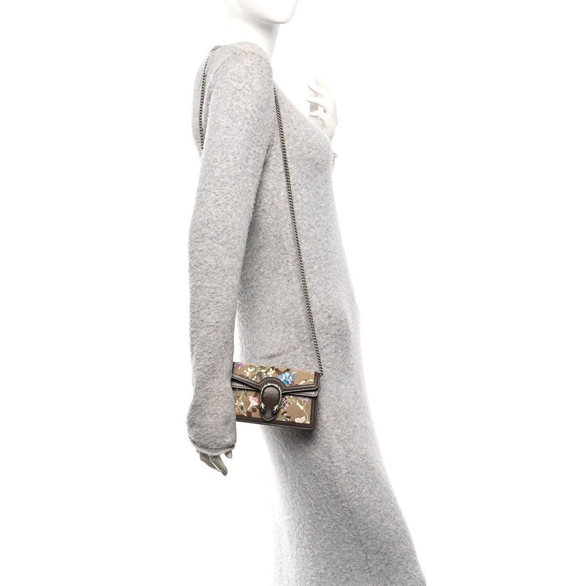 Monogram Jumbo GG Textured Dollar Calfskin Embroidered Super Mini Dionysus Shoulder Bag Camel Ebony New Acero Multicolor