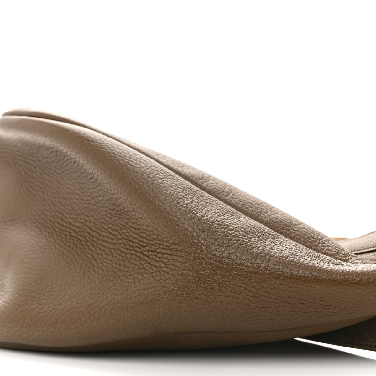 Grained Calfskin Large Slouchy Banana Bag Brunette