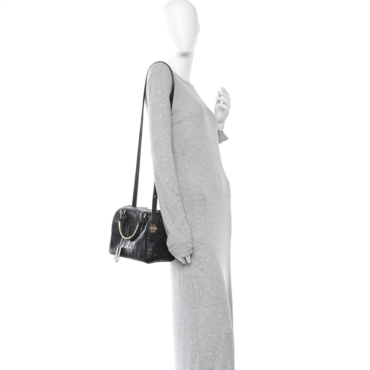 Calfskin Embossed Mini Cube Speedy Black