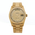 18K Yellow Gold Diamond 36mm Oyster Perpetual Day-Date President Watch Champagne 18238