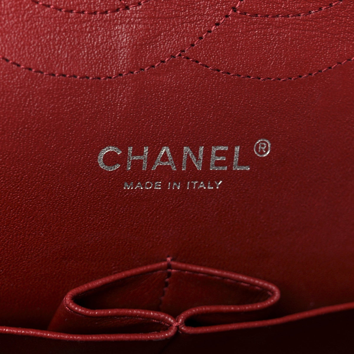 Caviar Quilted Jumbo Double Flap Dark Red